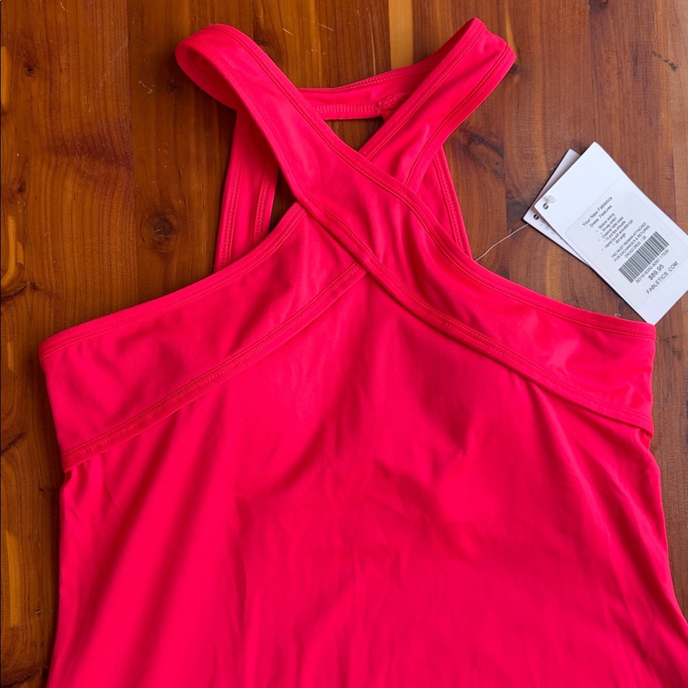 NWT Fabletics Hot Pink Tennis Halter Dress with Bra Women’s Size Small - Picture 8 of 13